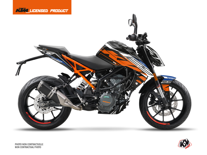 Kit Déco Moto Spring KTM Duke 125 Noir Orange