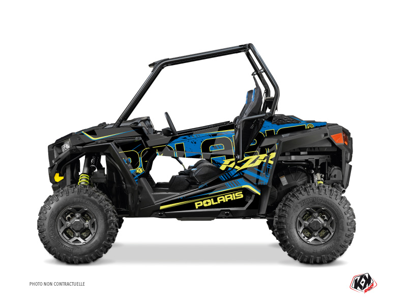 Polaris RZR 900 UTV Squad Graphic Kit Blue Yellow