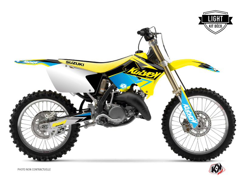 Kit Déco Moto Cross Stage Suzuki 250 RM Jaune Bleu LIGHT