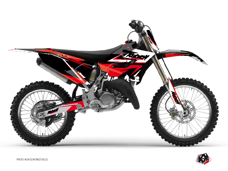 Kit Déco Moto Cross Stage Yamaha 125 YZ Noir Rouge