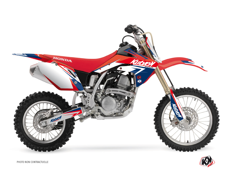 Kit Déco Moto Cross Stage Honda 125 CR Bleu Rouge