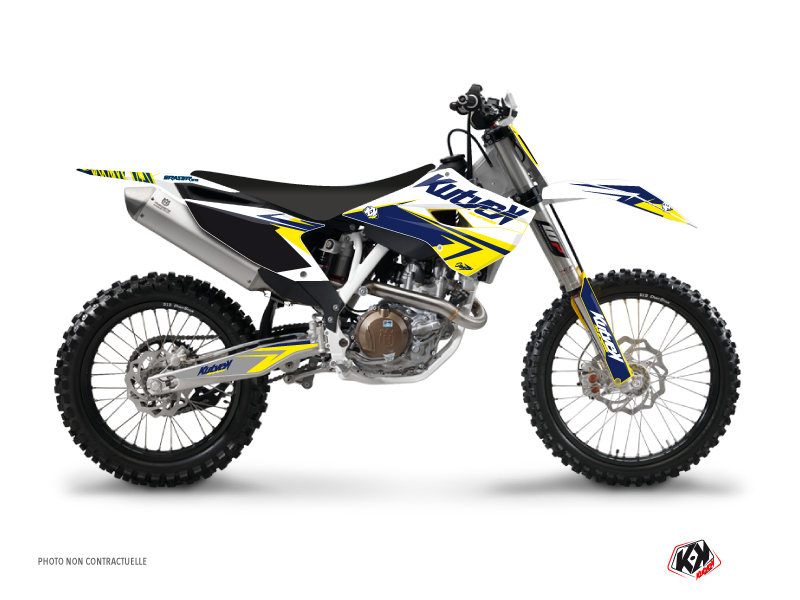 Kit Déco Moto Cross Stage Husqvarna FC 250 Blanc Jaune