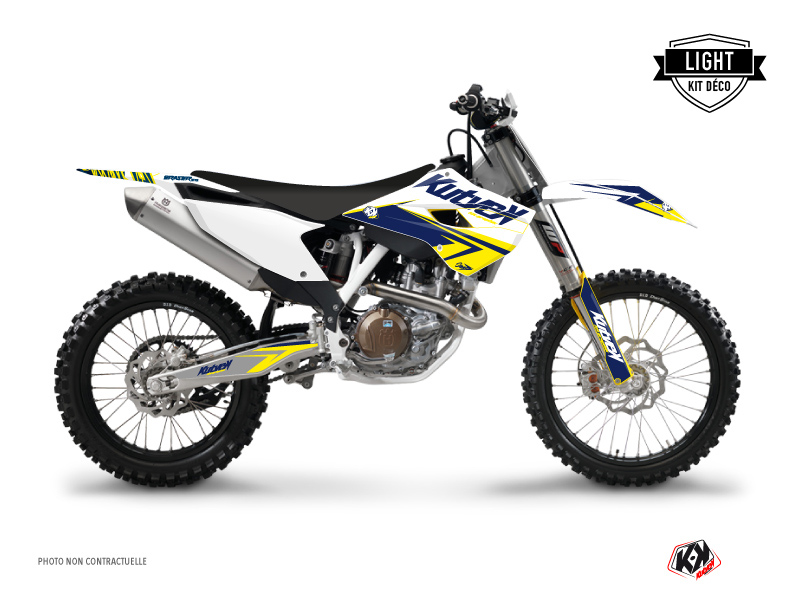 Kit Déco Moto Cross Stage Husqvarna TC 250 Blanc Jaune LIGHT