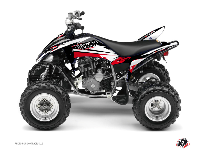 Yamaha 250 Raptor ATV Stage Graphic Kit Black Red