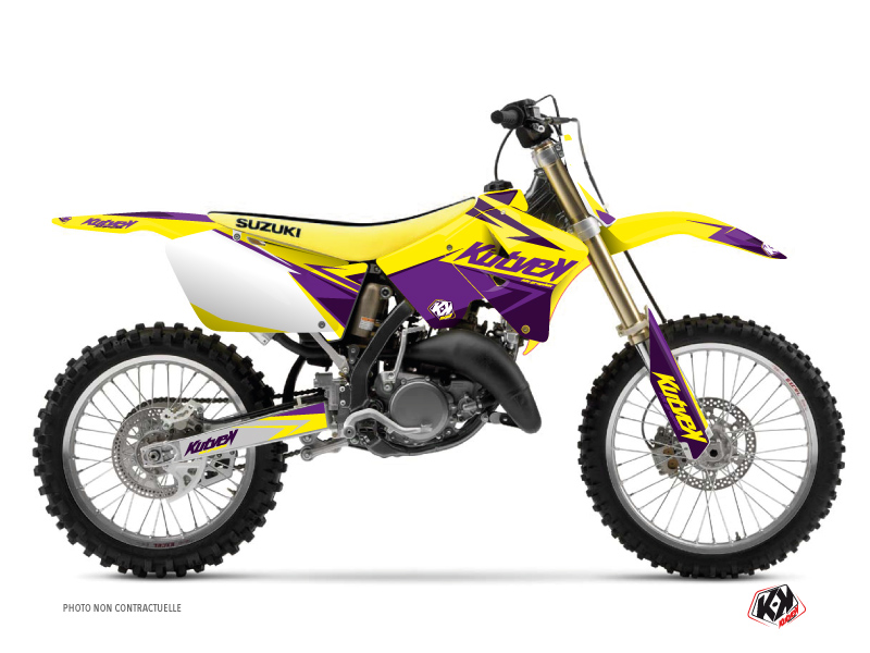 Suzuki 250 RM Dirt Bike Stage Graphic Kit Yellow Purple