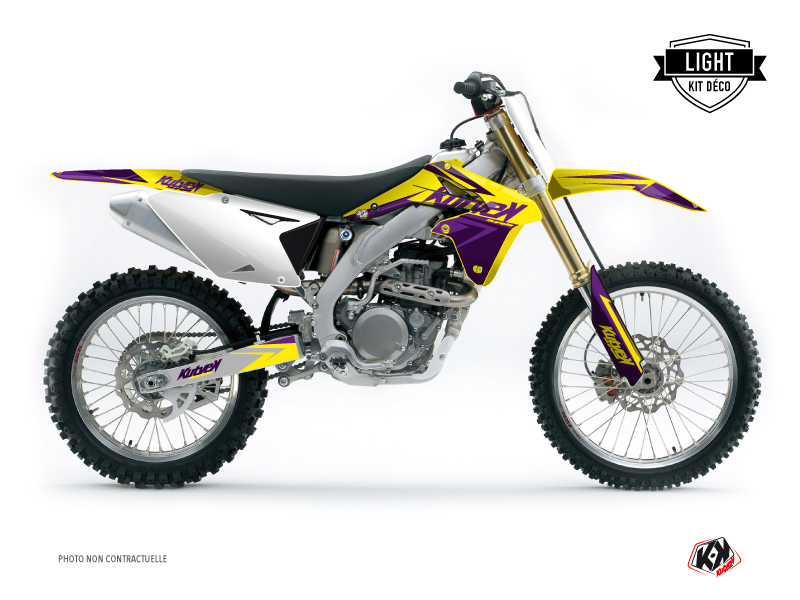 Suzuki 250 RMZ Dirt Bike Stage Graphic Kit Yellow Purple LIGHT