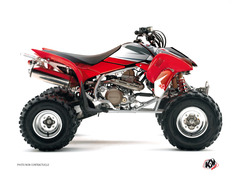 Honda 400 TRX ATV Stage Graphic Kit Black Red