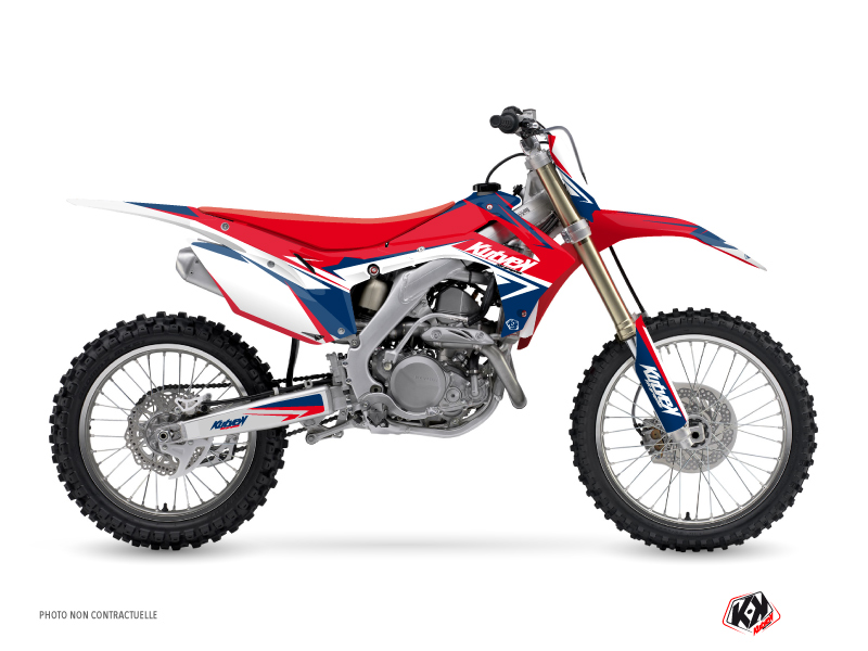 Kit Déco Moto Cross Stage Honda 450 CRF Bleu Rouge