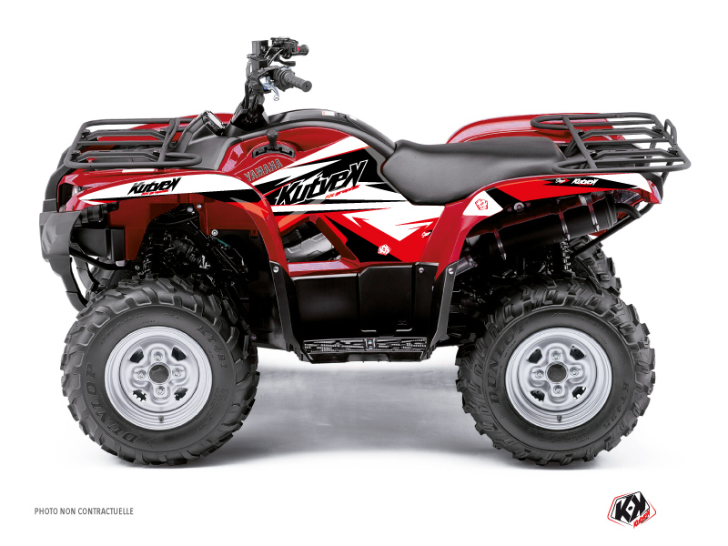 Yamaha 450 Grizzly ATV Stage Graphic Kit Black Red