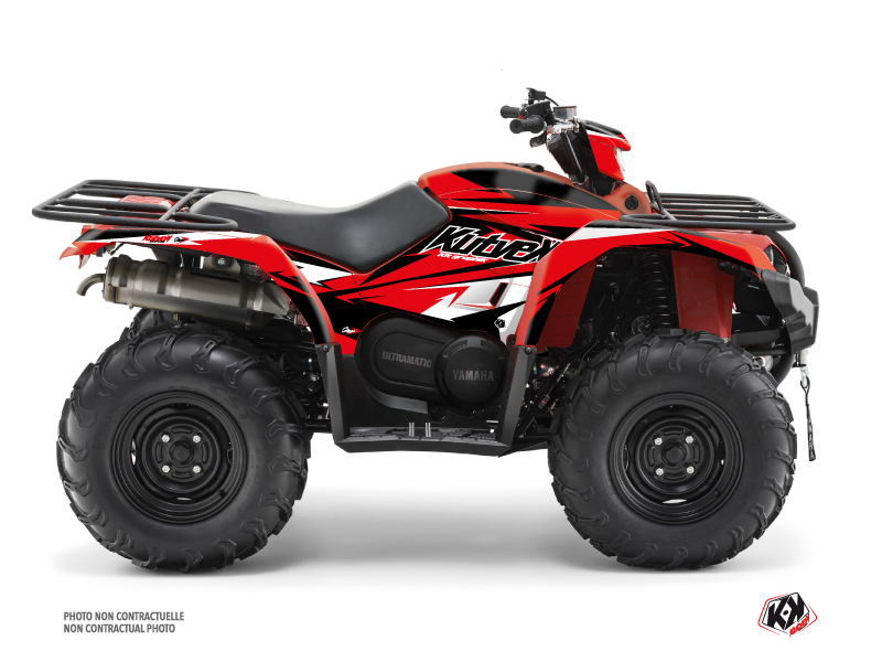 Yamaha 450 Kodiak ATV Stage Graphic Kit Black Red