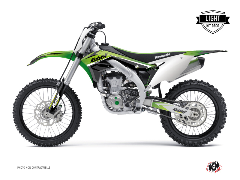 Kawasaki 450 KXF Dirt Bike Stage Graphic Kit Green LIGHT