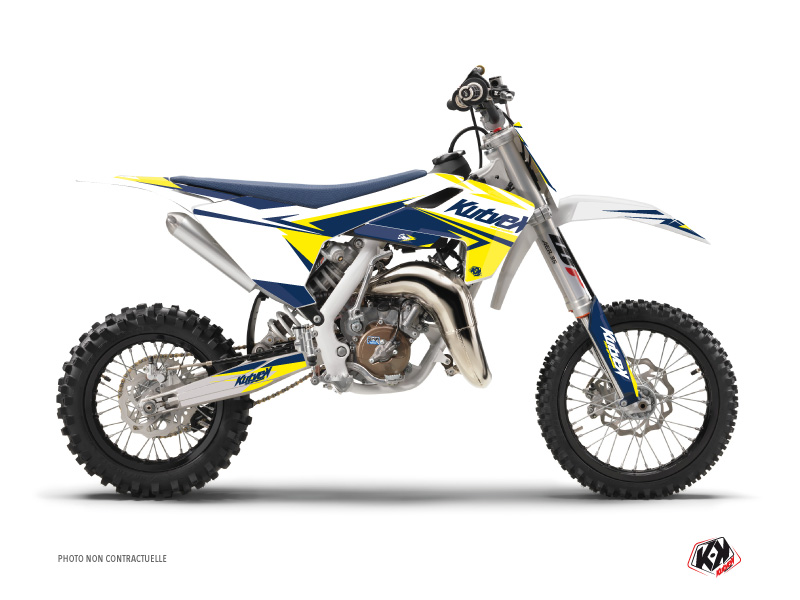 Kit Déco Moto Cross Stage Husqvarna TC 65 Blanc Jaune