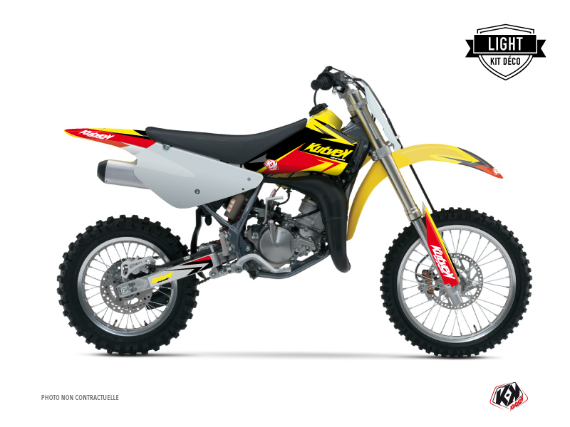 Kit Déco Moto Cross Stage Suzuki 85 RM Jaune Rouge LIGHT