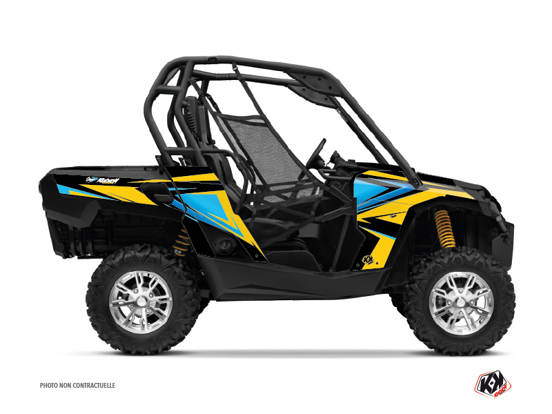 Can Am Commander UTV Stage Graphic Kit Yellow Blue