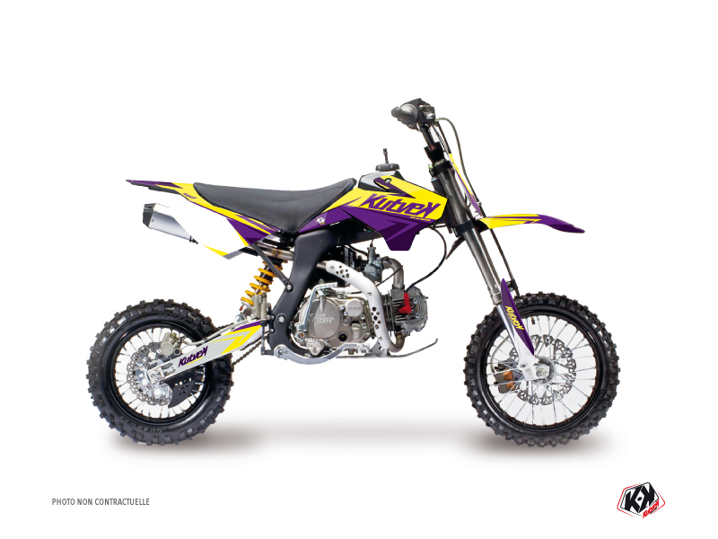 YCF F150 Dirt Bike Stage Graphic Kit Yellow Purple