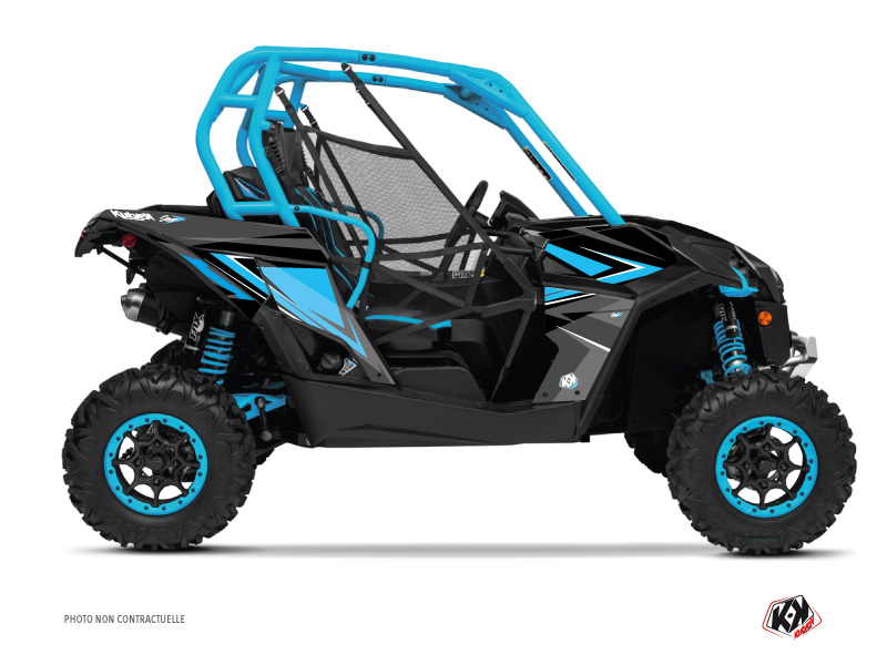 Can Am Maverick UTV Stage Graphic Kit Blue Grey