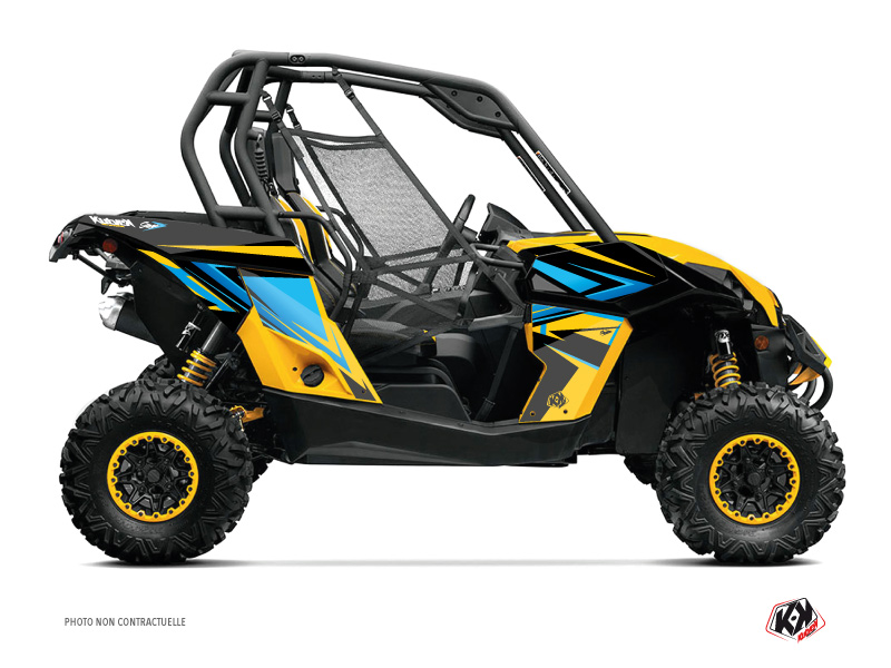 Can Am Maverick UTV Stage Graphic Kit Yellow Blue