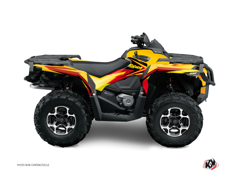 Kit Déco Quad Stage Can Am Outlander 1000 Jaune Rouge