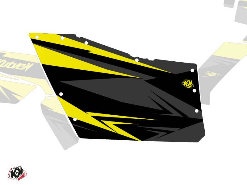 Kit Déco Portes Origine Polaris Stage SSV Polaris RZR 570/800/900 2008-2014 Noir Jaune