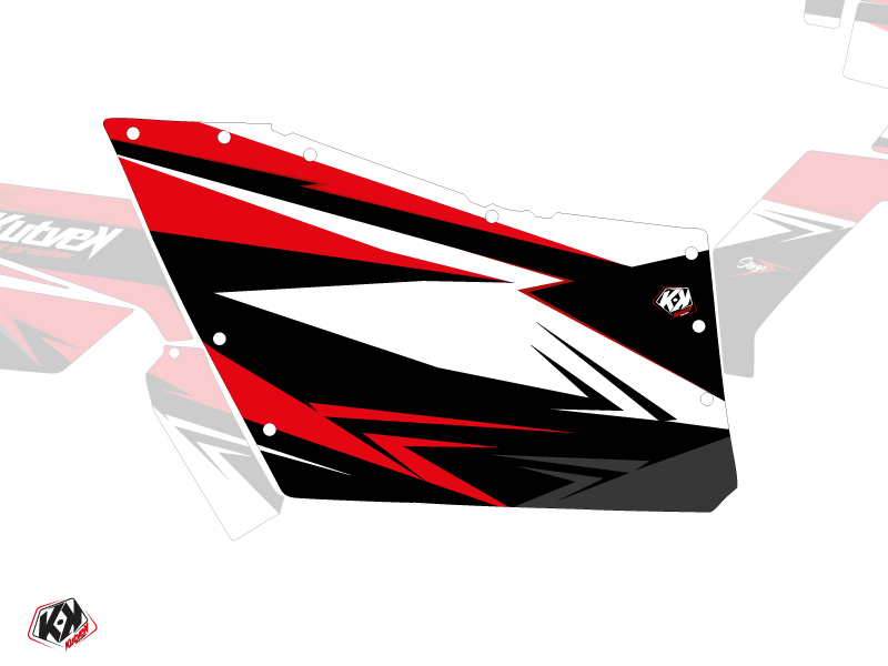 Graphic Kit Doors Origin Polaris Stage UTV Polaris RZR 570/800/900 2008-2014 Black Red