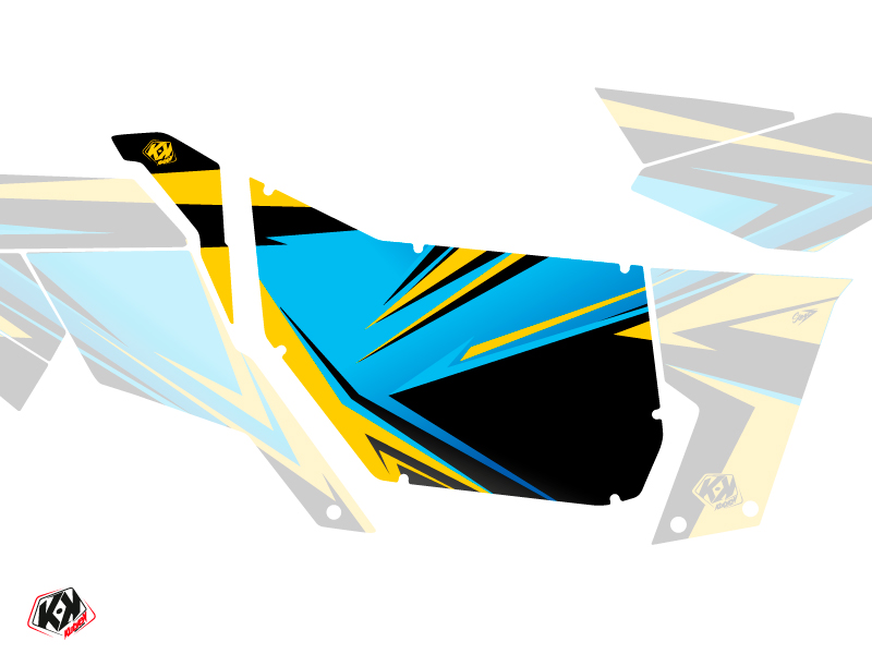Graphic Kit Doors Suicide Pro Armor Stage Can Am Maverick 2012-2017 Yellow Blue