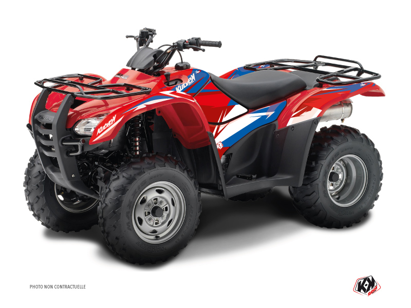 Kit Déco Quad Stage Honda Rancher 420 Bleu Rouge