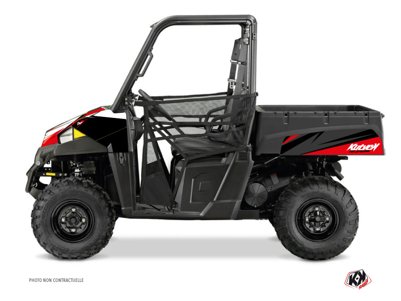 Polaris Ranger 570 UTV Stage Graphic Kit Black Red