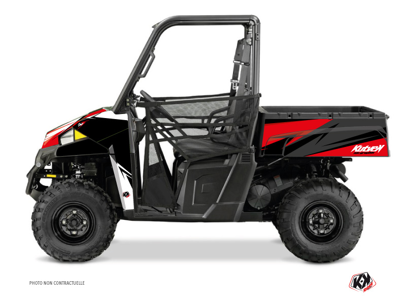 Polaris Ranger 900 XP UTV Stage Graphic Kit Black Red