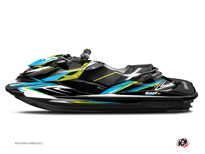 Seadoo RXP 260-300-315 Jet-Ski Stage Graphic Kit Yellow Blue