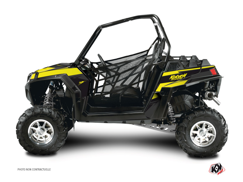 Polaris RZR 570 UTV Stage Graphic Kit Black Yellow