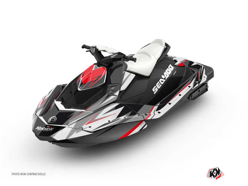 Seadoo Spark Jet-Ski Stage Graphic Kit Grey Red