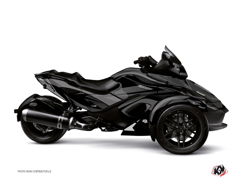 Can Am Spyder RS Roadster Stage Graphic Kit Black Grey