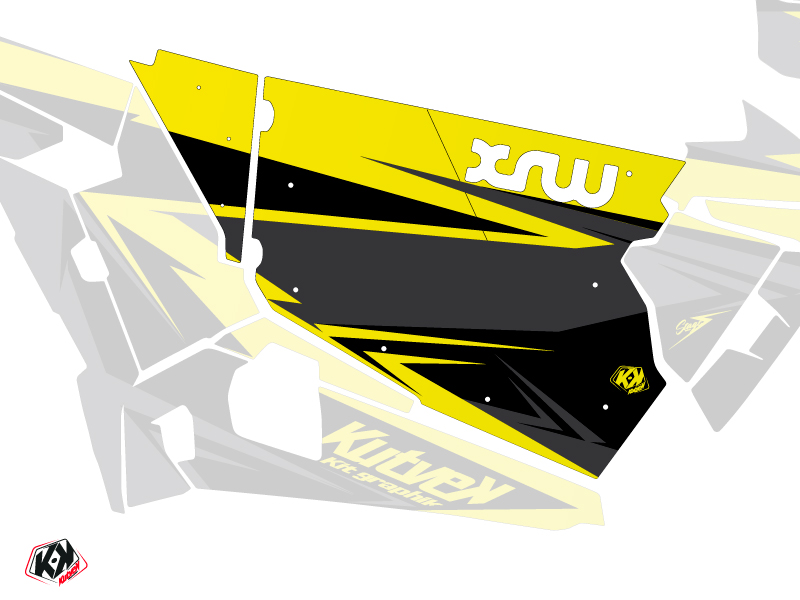 Graphic Kit Doors Standard XRW Stage UTV Polaris RZR 900S/1000/Turbo 2015-2017 Black Yellow
