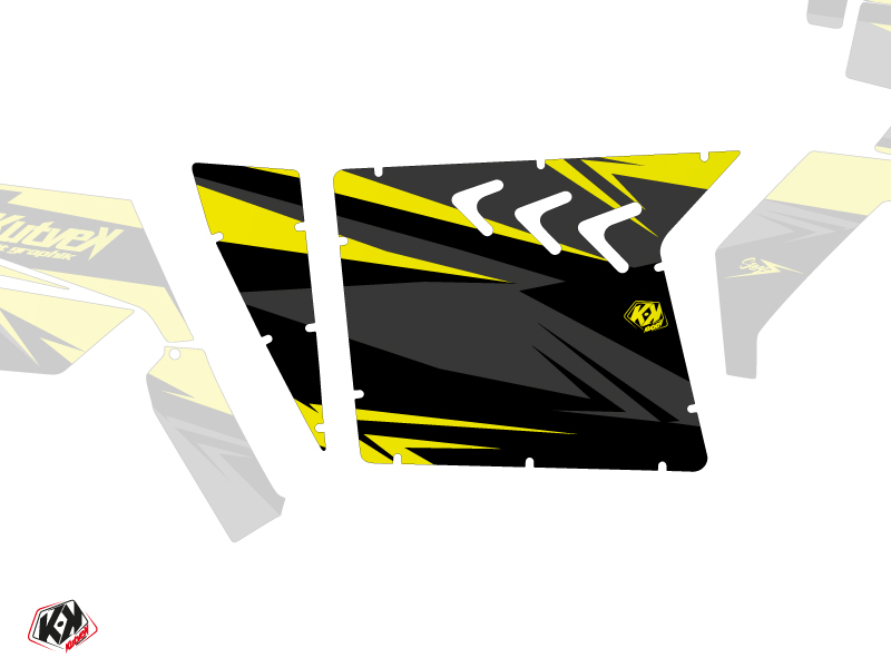 Kit Déco Portes Suicide XRW Stage SSV Polaris RZR 570/800/900 2008-2014 Noir Jaune