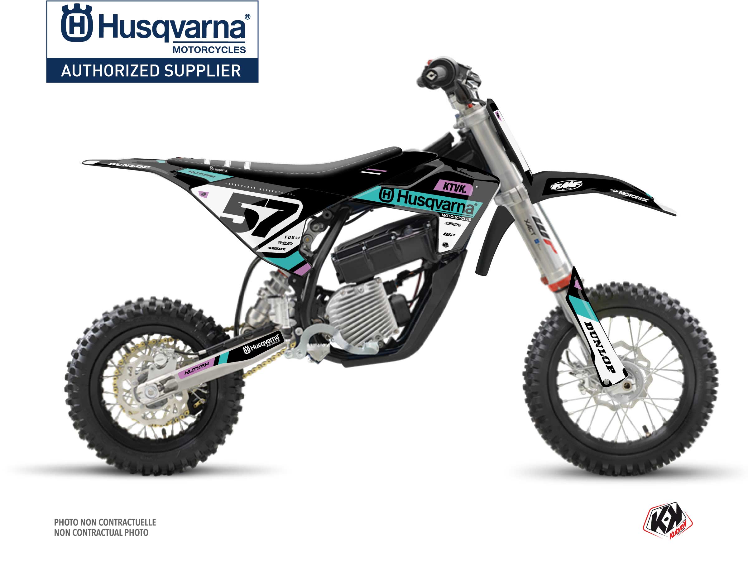 Kit Déco Moto Cross Start Husqvarna EE-5 Turquoise