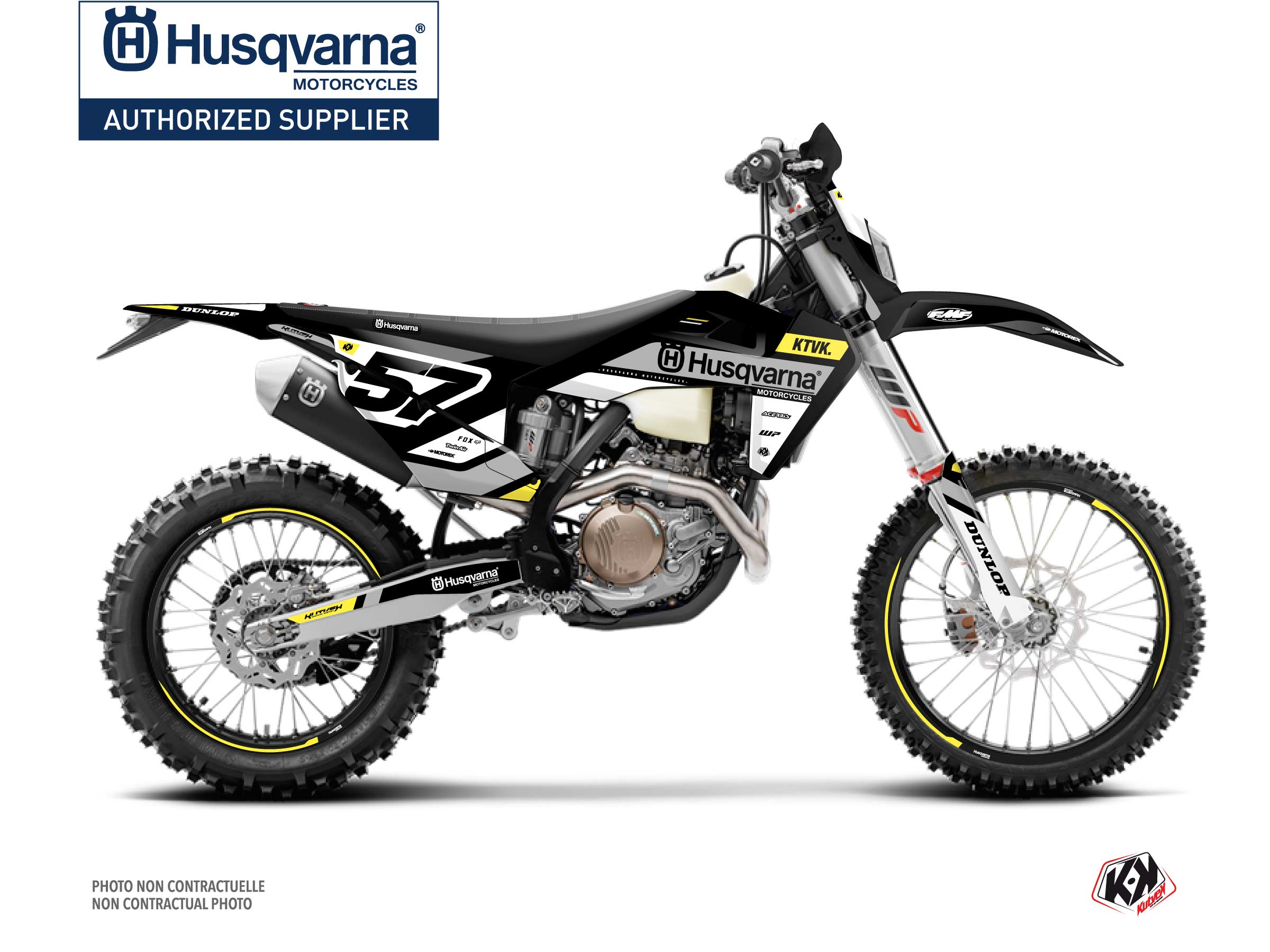 Kit Déco Moto Cross START Husqvarna 250 FE Jaune