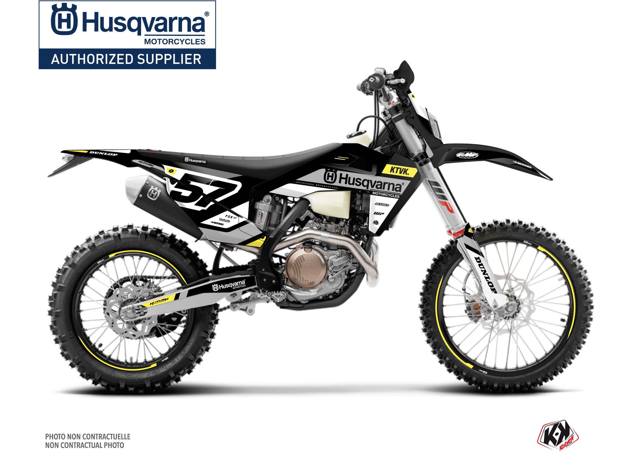 Husqvarna 450 FE Dirt Bike START Graphic Kit Yellow