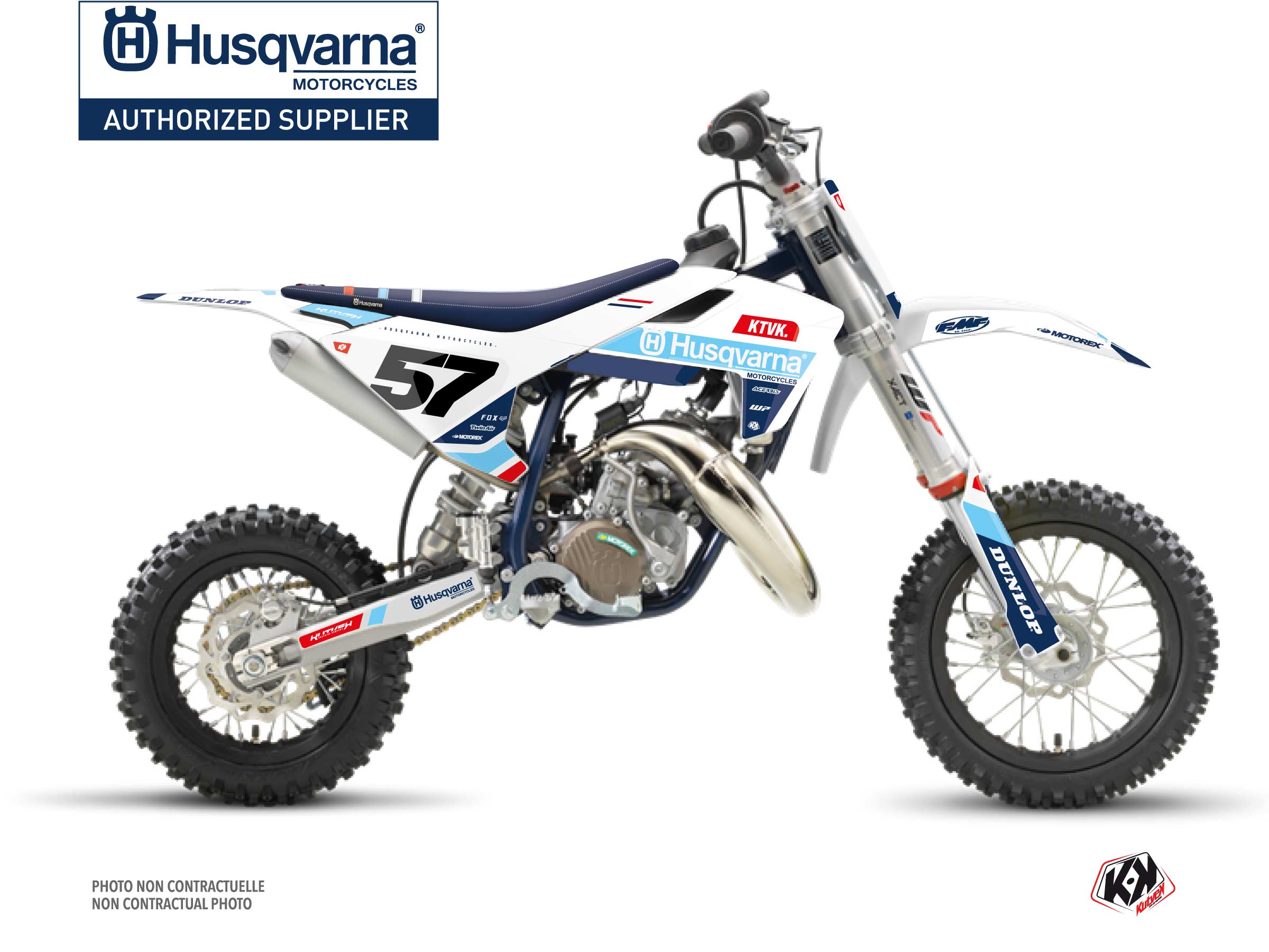 Husqvarna TC 50 Dirt Bike Start Graphic Kit Blue
