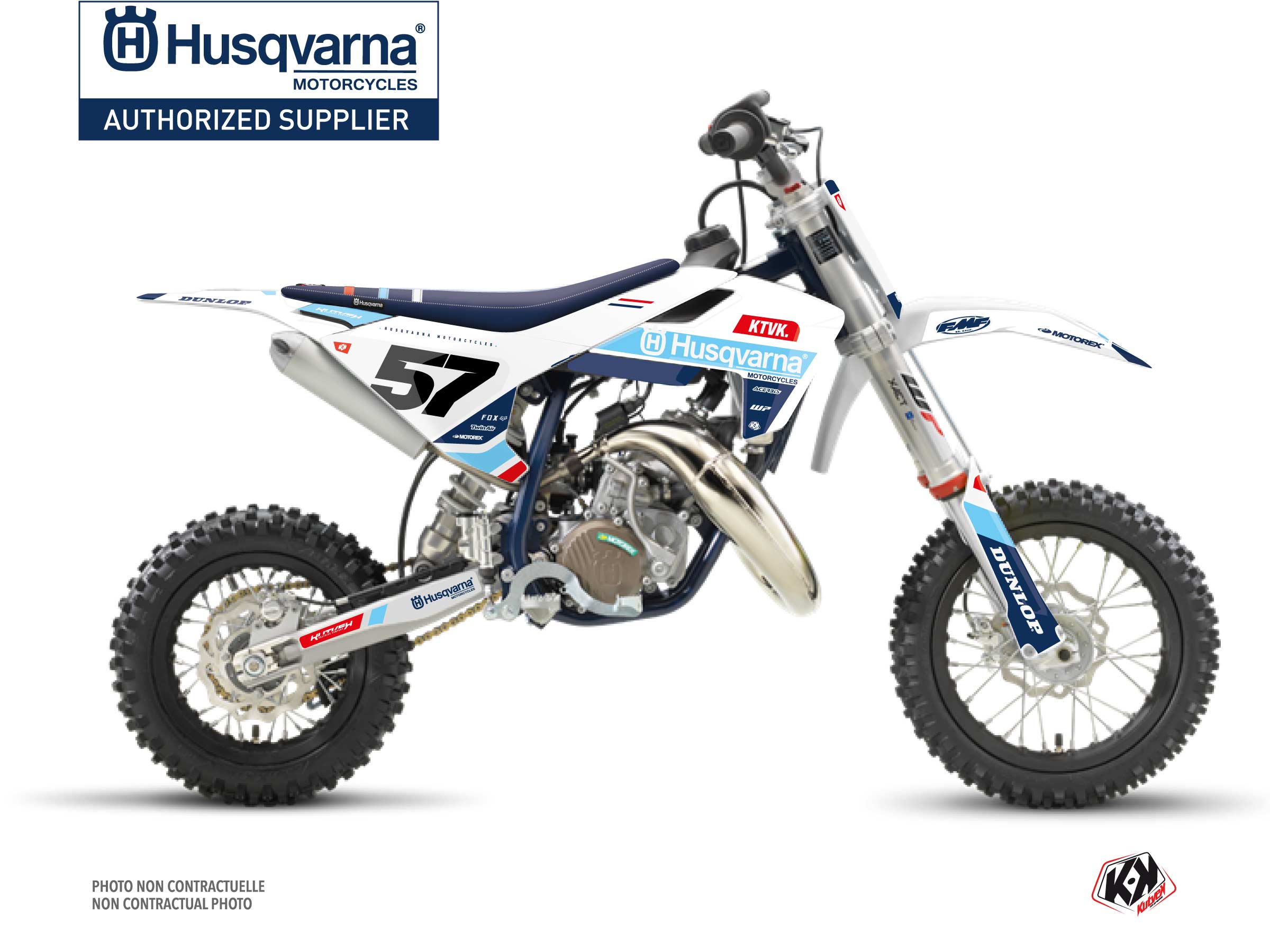 Kit Déco Moto Cross Start Husqvarna TC 50 Bleu