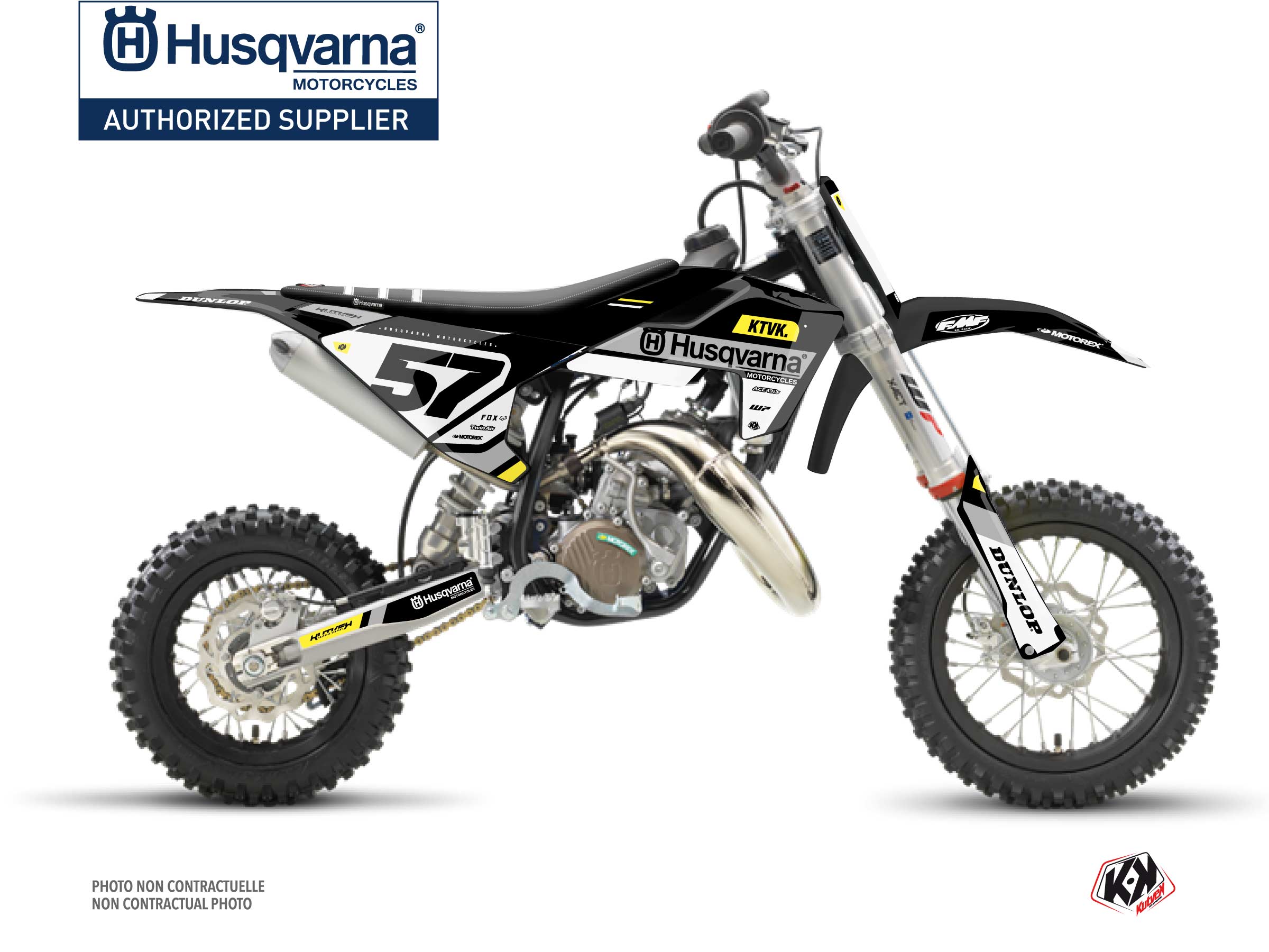 Kit Déco Moto Cross Start Husqvarna TC 50 Jaune