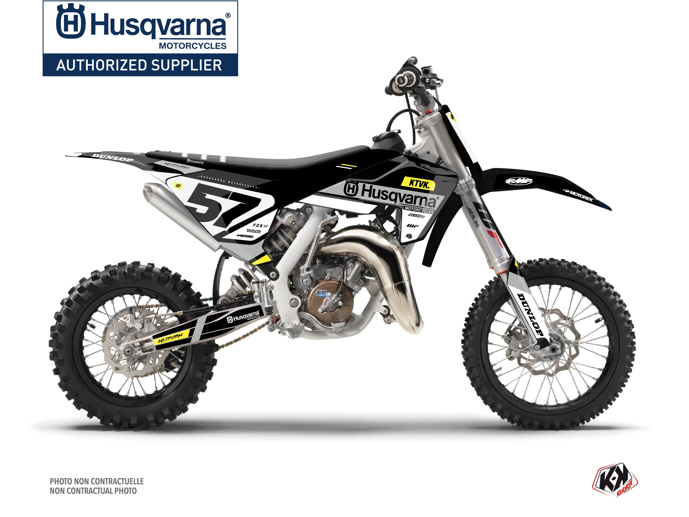 Kit Déco Moto Cross Start Husqvarna TC 65 Jaune