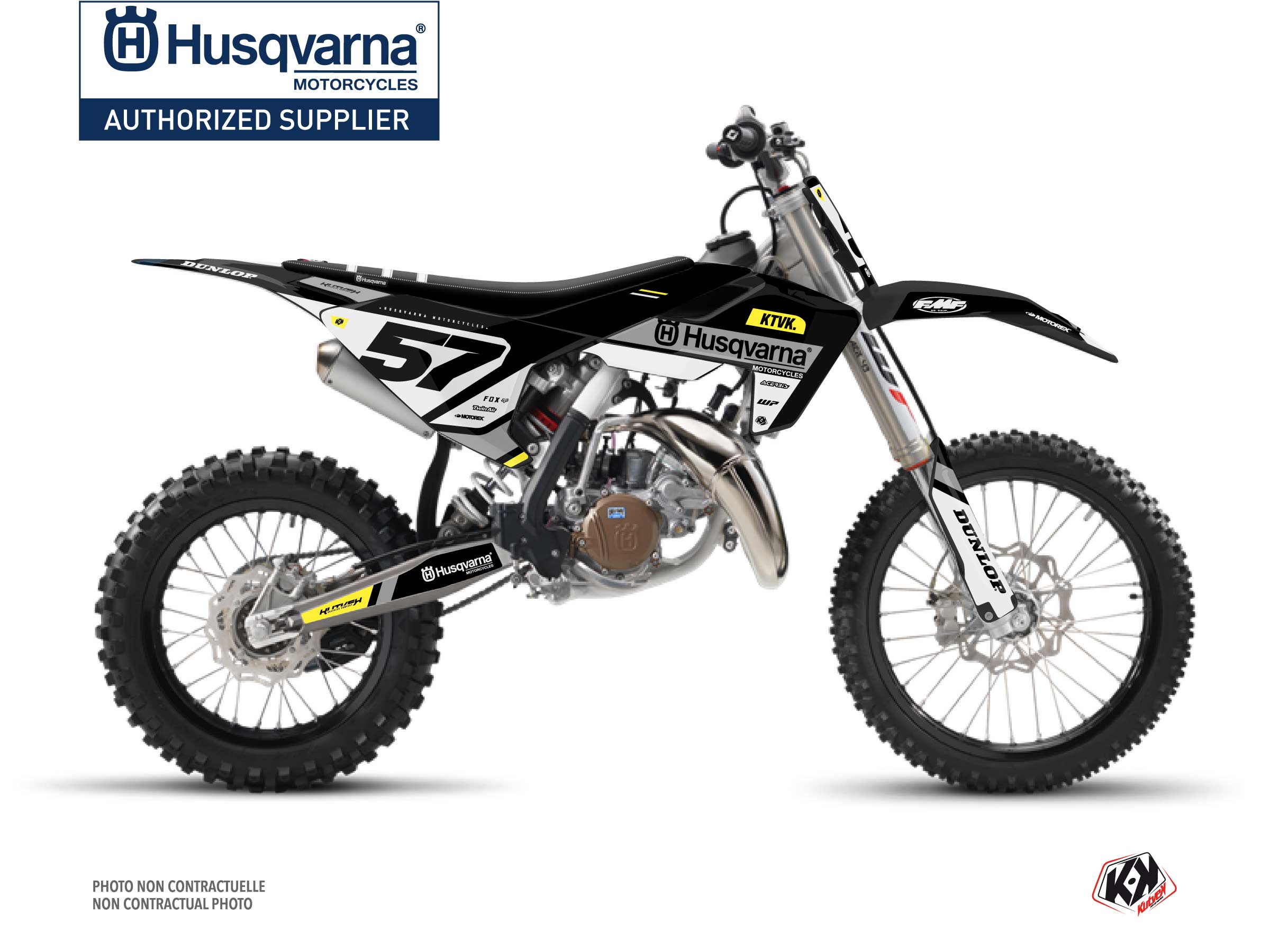 Kit Déco Moto Cross Start Husqvarna TC 85 Jaune