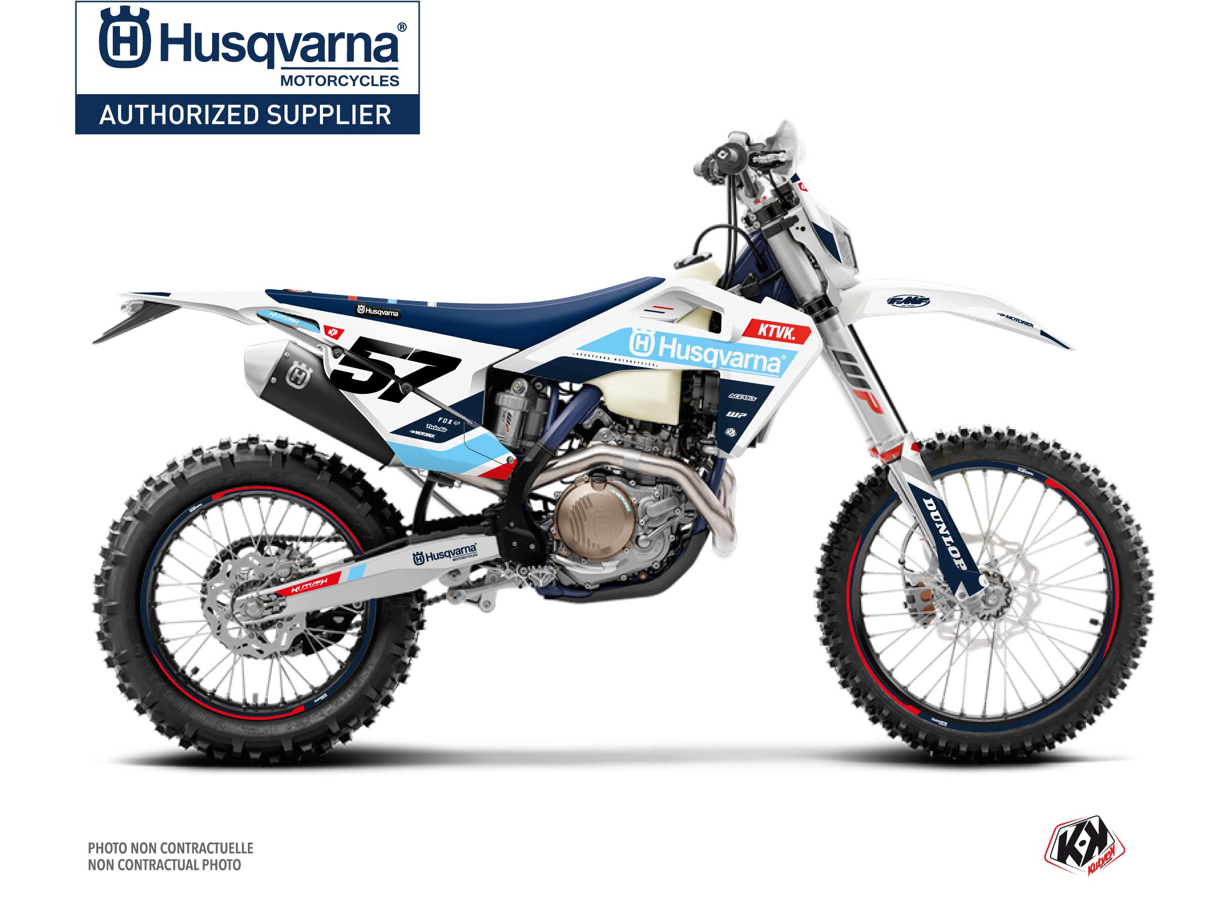 Husqvarna 125 TE Dirt Bike Start Graphic Kit Blue