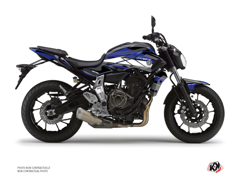 Kit Déco Moto Steel Yamaha MT 07 Noir Bleu