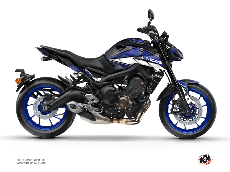 Kit Déco Moto Steel Yamaha MT 09 Noir Bleu