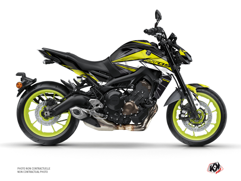 Kit Déco Moto Steel Yamaha MT 09 Noir Jaune