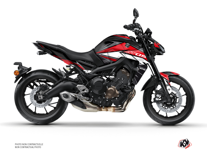 Yamaha MT 09 Street Bike Steel Graphic Kit Black Red