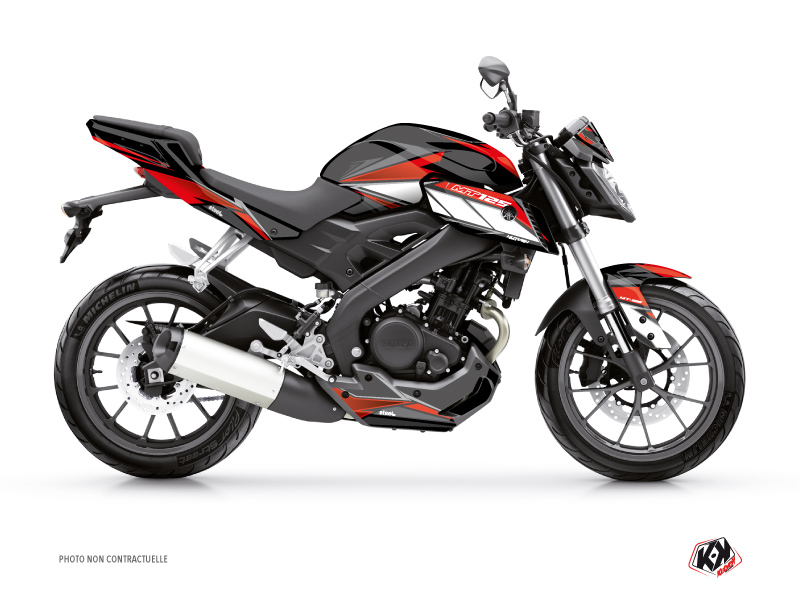 Kit Déco Moto Steel Yamaha MT 125 Noir Rouge