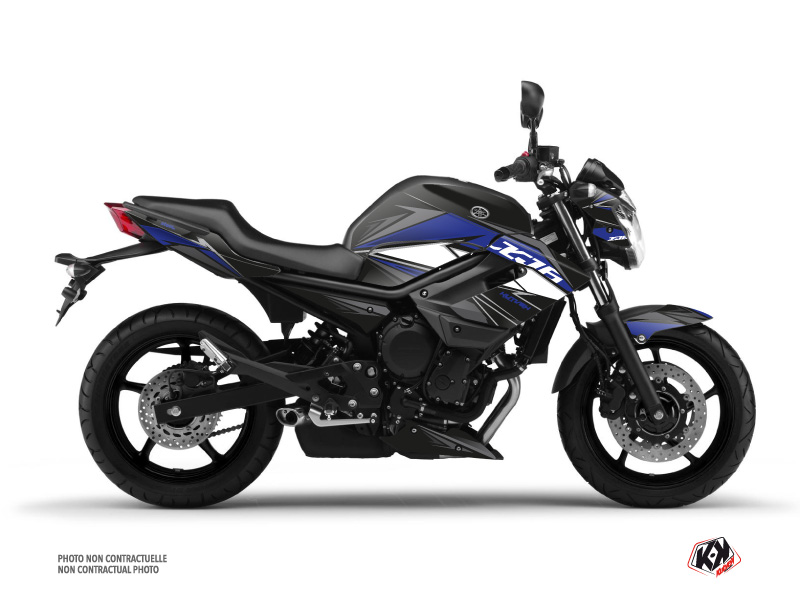 Yamaha XJ6 Street Bike Steel Graphic Kit Black Blue