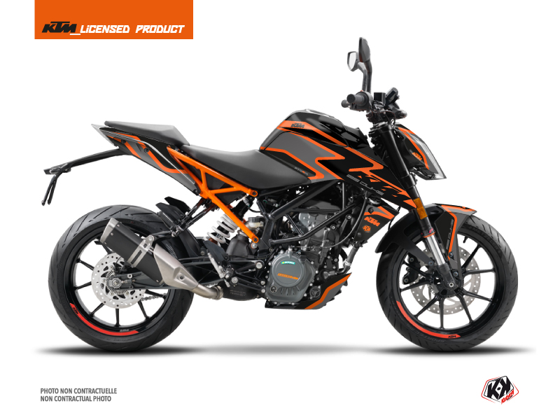 Kit Déco Moto Storm KTM Duke 125 Noir Orange